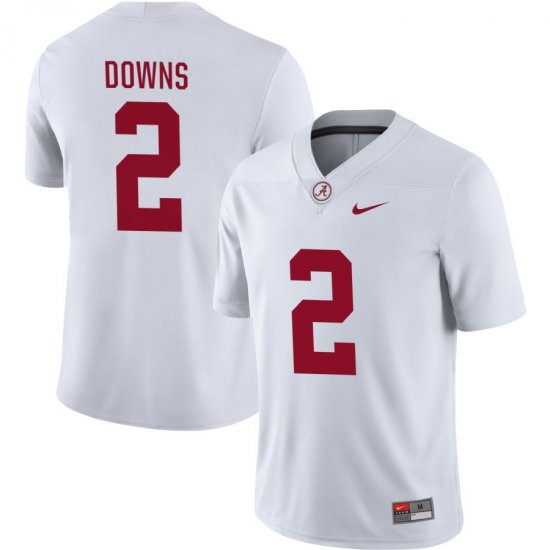 #2 Caleb Downs NIL Replica Alabama Crimson Tide Men White Jerseys 590116-972