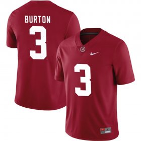 #3 Jermaine Burton NIL Replica Bama Men's Crimson Jerseys 205404-226