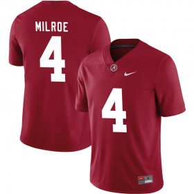 #4 Jalen Milroe NIL Replica University of Alabama Men Crimson Jersey 198660-689