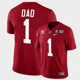 #1 College Football Bama 2022 Fathers Day Gift Greatest Dad Men's Crimson Jerseys 413003-787 #1 College Football Bama 2022 Fathers Day Gift Greatest Dad Men's Crimson Jerseys 413003-787