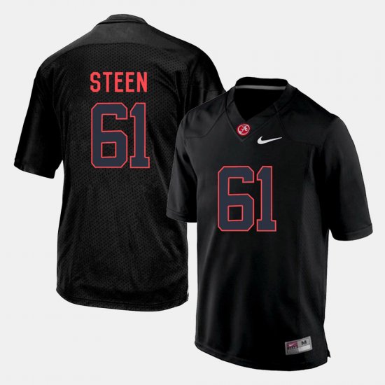 #61 Anthony Steen College Football Bama Men Black Jersey 750858-578