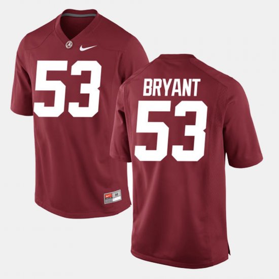 #53 Bear Bryant Alumni Football Game Alabama Mens Crimson Jersey 702229-511