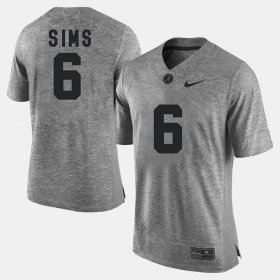 #6 Blake Sims Gridiron Gray Limited Bama Gridiron Limited Men Gray Jerseys 526537-530