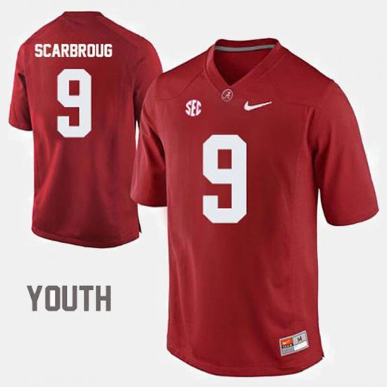 #9 Bo Scarbrough College Football Bama Youth Crimson Jerseys 525112-449