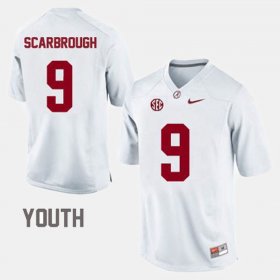 #9 Bo Scarbrough College Football Alabama Youth White Jersey 844831-225