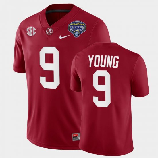 #9 Bryce Young 2021 Cotton Bowl Alabama Crimson Tide College Football Playoff Men Crimson Jerseys 636146-381