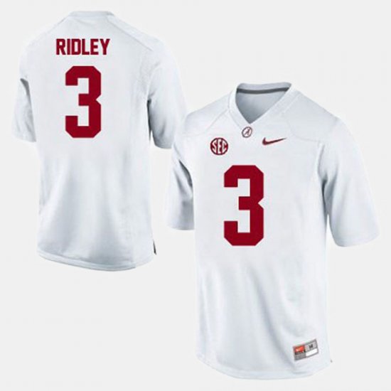 #3 Calvin Ridley College Football Bama Men\'s White Jersey 664579-516