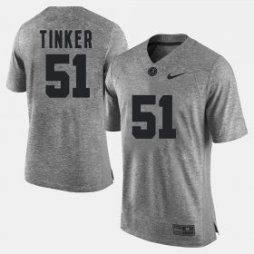 #51 Carson Tinker Gridiron Gray Limited Bama Gridiron Limited Mens Gray Jersey 704469-877