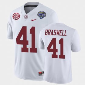 #41 Chris Braswell 2021 Cotton Bowl Alabama Crimson Tide Game Men's White Jerseys 778684-164