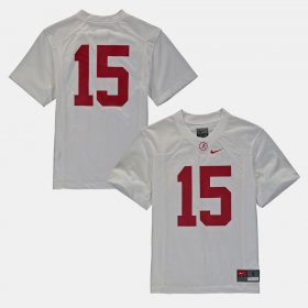 #16 College Football University of Alabama Youth White Jersey 368410-769 #16 College Football University of Alabama Youth White Jersey 368410-769