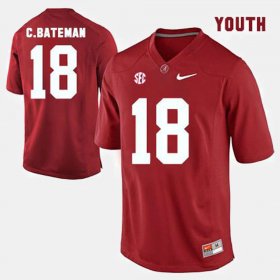 #18 Cooper Bateman College Football Alabama Crimson Tide Youth Red Jersey 505918-677