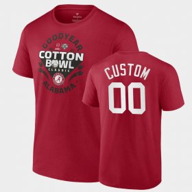 #00 Custom College Football Alabama Crimson Tide 2021 Cotton Bowl CFP Mens Crimson T-Shirts 314788-309 #00 Custom College Football Alabama Crimson Tide 2021 Cotton Bowl CFP Mens Crimson T-Shirts 314788-309