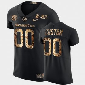#00 Custom College Football Bama 2022 Playoff Python Skin Mens Black Jersey 386605-797 #00 Custom College Football Bama 2022 Playoff Python Skin Mens Black Jersey 386605-797