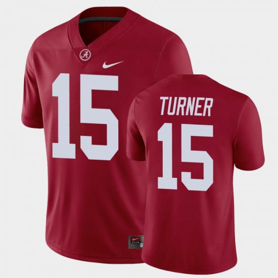 #15 Dallas Turner Game Alabama Men\'s Crimson Jerseys 450205-445