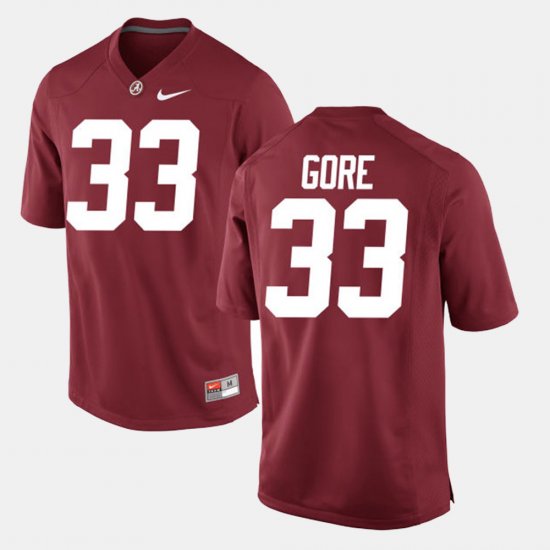 #33 Derrick Gore Alumni Football Game Alabama Crimson Tide Men Crimson Jersey 982963-651