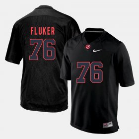 #76 D.J. Fluker Silhouette College Bama Mens Black Jersey 794271-344