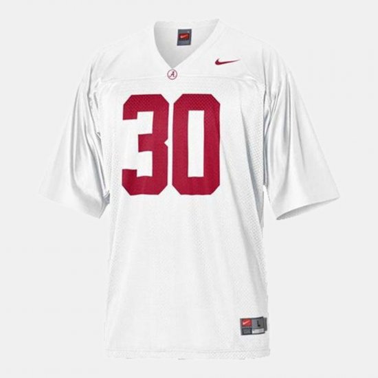 #30 Dont\'a Hightower College Football University of Alabama Youth White Jersey 969925-619