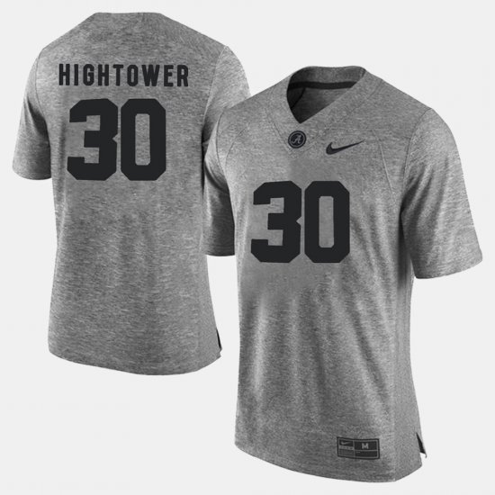 #30 Dont\'a Hightower Gridiron Gray Limited Alabama Gridiron Limited Men Gray Jerseys 437805-506