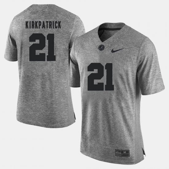 #21 Dre Kirkpatrick Gridiron Gray Limited Alabama Crimson Tide Gridiron Limited Men\'s Gray Jerseys 311846-302