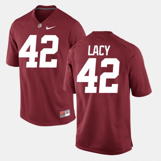 #42 Eddie Lacy Alumni Football Game Alabama Crimson Tide Mens Crimson Jerseys 333410-702