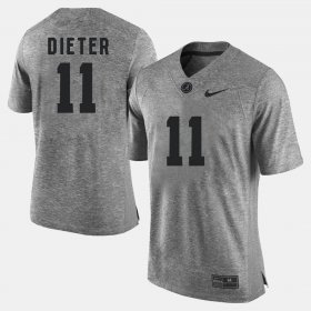 #11 Gehrig Dieter Gridiron Gray Limited Alabama Gridiron Limited Mens Gray Jerseys 430144-224