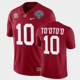 #10 Henry To'oTo'o 2021 Cotton Bowl Alabama Crimson Tide College Football Playoff Men Crimson Jerseys 373359-331