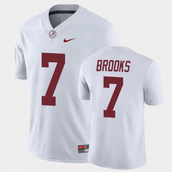 #7 Ja\'Corey Brooks Game Alabama Mens White Jerseys 896155-847