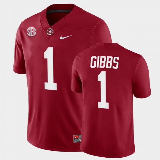 #1 Jahmyr Gibbs College Football Alabama Crimson Tide Men Crimson Jerseys 661847-653