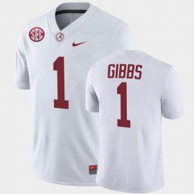 #1 Jahmyr Gibbs College Football Alabama Men's White Jersey 200027-632