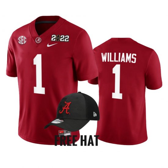 #1 Jameson Williams College Football Bama 2021 Cotton Bowl Champions CFP Men\'s Crimson Jerseys 349148-670