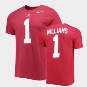 #1 Jameson Williams University of Alabama 2022 NFL Draft Name Number Mens Crimson T-Shirts 780464-215 #1 Jameson Williams University of Alabama 2022 NFL Draft Name Number Mens Crimson T-Shirts 780464-215