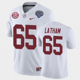 #65 JC Latham 2021 Cotton Bowl Bama Game Mens White Jersey 625663-568