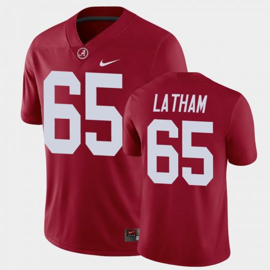 #65 JC Latham Game Bama Men Crimson Jerseys 247626-739