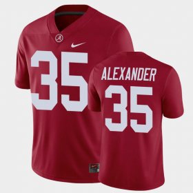 #35 Jeremiah Alexander Game Alabama Crimson Tide Men Crimson Jersey 401930-803