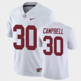 #30 Jihaad Campbell Game Alabama Crimson Tide Men's White Jersey 333390-654