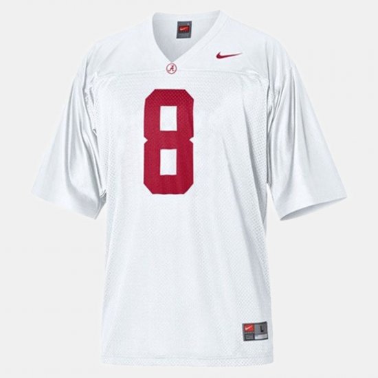 #8 Julio Jones College Football Alabama Crimson Tide Mens White Jersey 151770-129