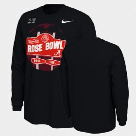 2021 Rose Bowl Alabama Crimson Tide Long Sleeve Men's Black T-Shirts 424591-817 2021 Rose Bowl Alabama Crimson Tide Long Sleeve Men's Black T-Shirts 424591-817