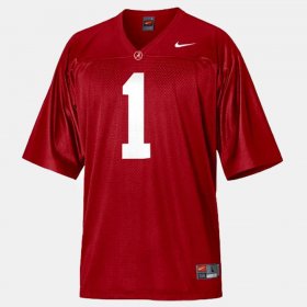 #1 Nick Saban College Football Alabama Youth Red Jerseys 689791-285