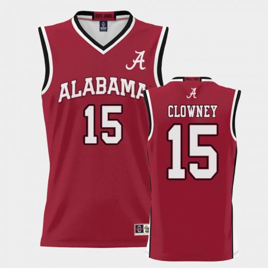 #15 Noah Clowney College Basketball Bama ProSphere Men\'s Crimson Jerseys 775365-209