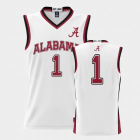 #1 College Basketball Alabama Crimson Tide ProSphere Basketball Men White Jerseys 825824-267 #1 College Basketball Alabama Crimson Tide ProSphere Basketball Men White Jerseys 825824-267