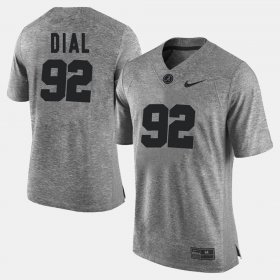 #92 Quinton Dial Gridiron Gray Limited Alabama Crimson Tide Gridiron Limited Men Gray Jersey 370831-251 #92 Quinton Dial Gridiron Gray Limited Alabama Crimson Tide Gridiron Limited Men Gray Jersey 370831-251