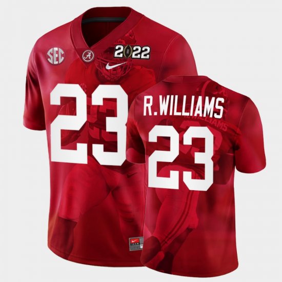 #23 Roydell Williams College Football University of Alabama 2022 National Championship Decisive Highlights Men Crimson White Jerseys 455437-275