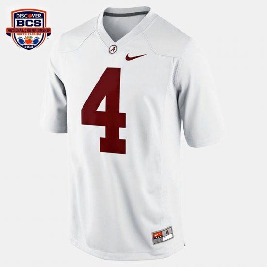 #4 T.J. Yeldon College Football Alabama Crimson Tide Youth White Jerseys 174019-279