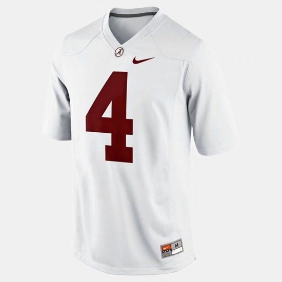 #4 T.J. Yeldon College Football Bama Men White Jerseys 584530-171