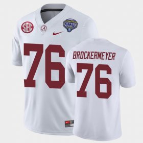 #76 Tommy Brockermeyer 2021 Cotton Bowl Bama Game Mens White Jersey 355558-630