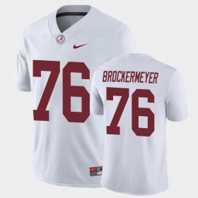 #76 Tommy Brockermeyer Game Bama Mens White Jersey 657181-216