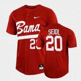 #20 Tommy Seidl College Baseball University of Alabama 2022 Full-Button Men's Crimson Jerseys 148716-635