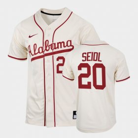 #20 Tommy Seidl College Baseball Bama 2022 Replica Mens Natural Jerseys 130492-905