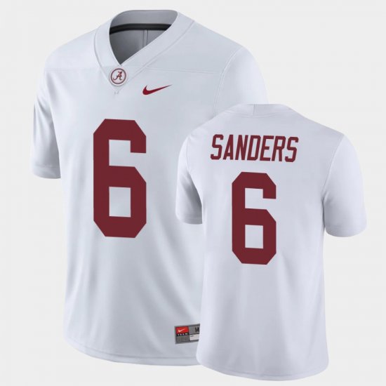 #6 Trey Sanders Game Bama Mens White Jersey 475579-281