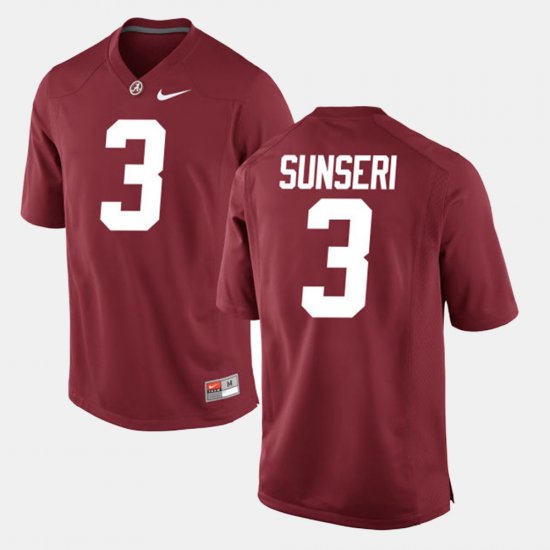 #3 Vinnie Sunseri Alumni Football Game Bama Mens Crimson Jersey 774866-599